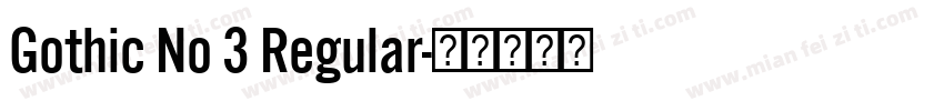 Gothic No 3 Regular字体转换